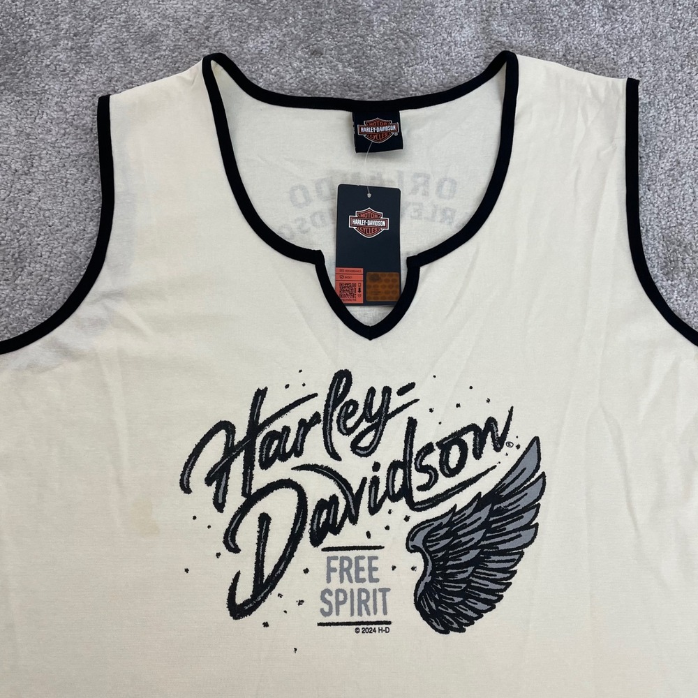 Harley Davidson Tank Top Womens 3X Angel Wing Free Spirit Biker NWT